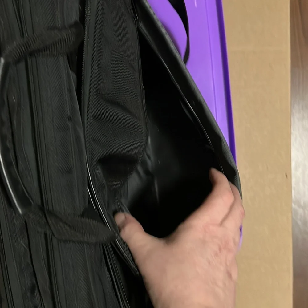 Large black soft briefcase